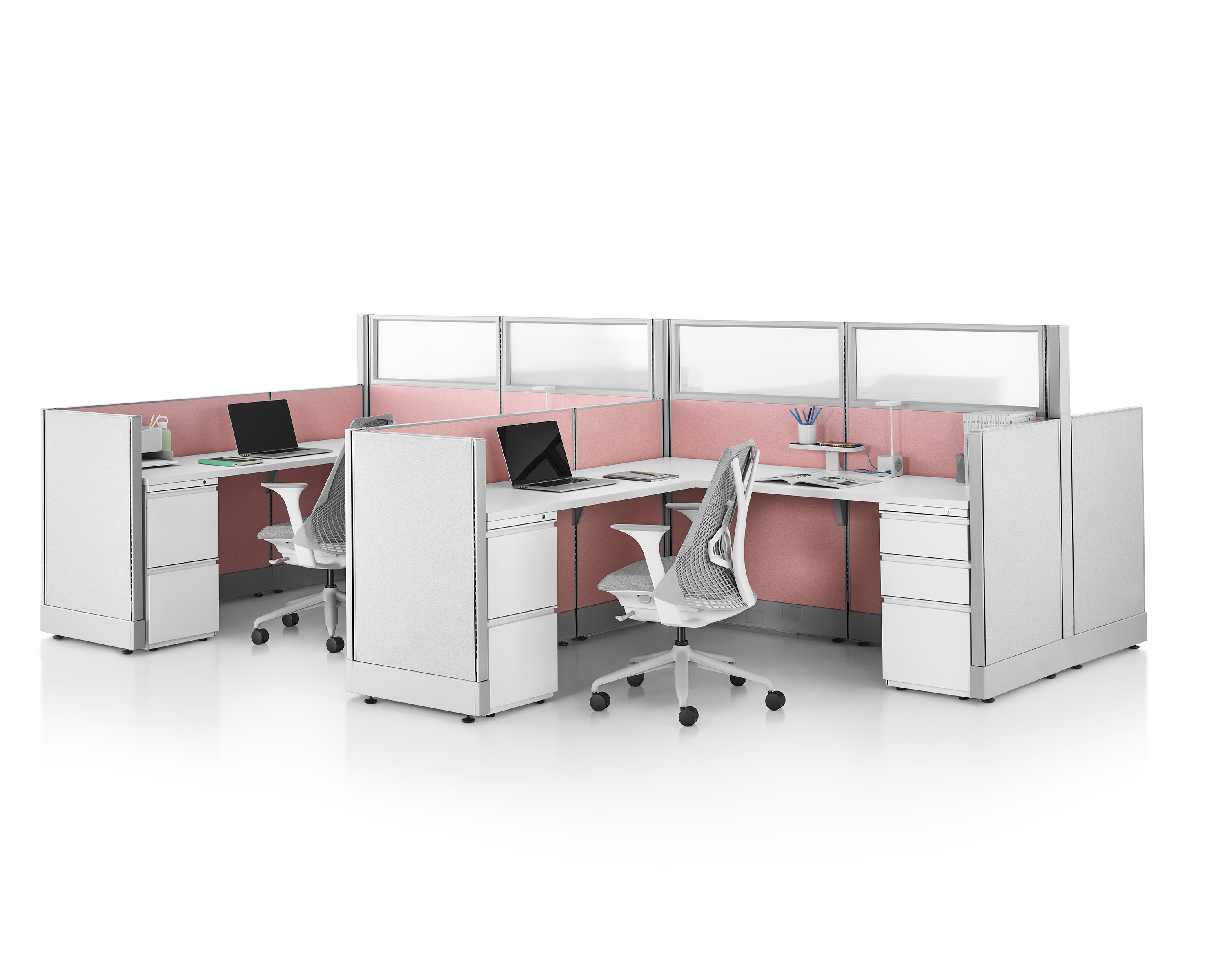 [办公屏风|屏风工作站|办公家具|华体（中国）家具|Action Office 开放式办公区屏风卡位]