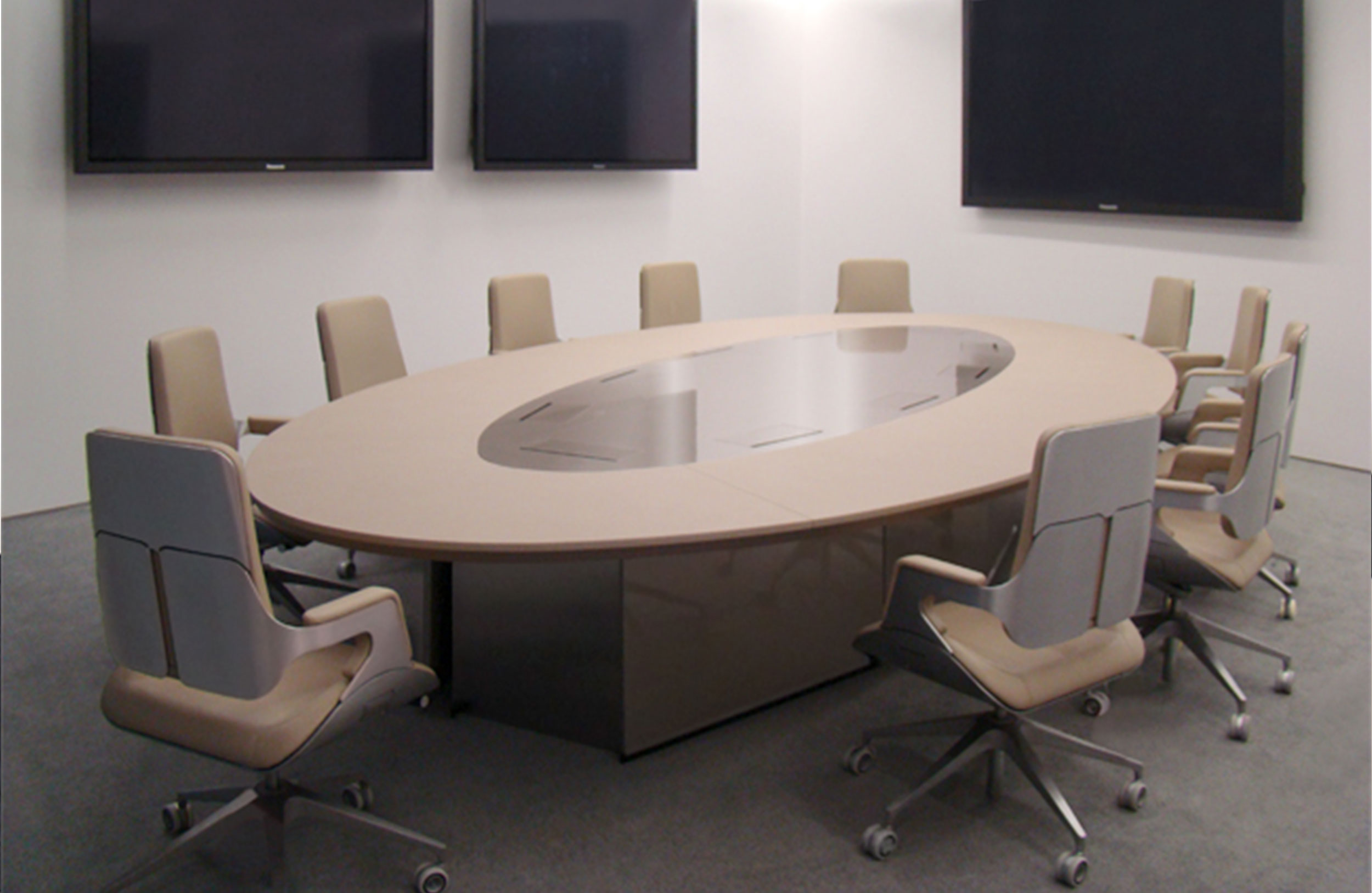 会议台|会议条桌|办公家具|华体（中国）家具|椭圆形皮革会议桌
