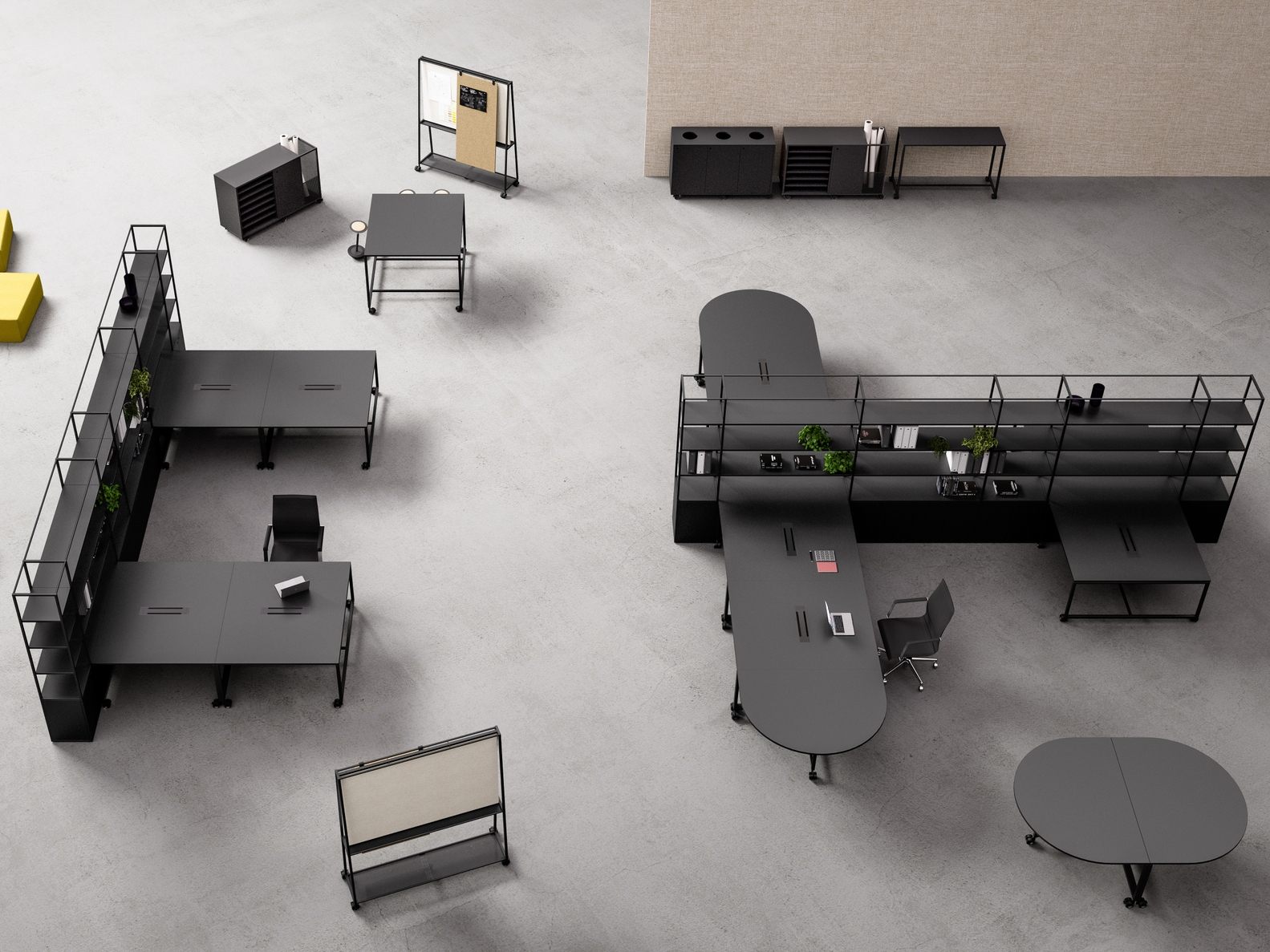 会议台|实木洽谈台|办公家具|华体（中国）家具|Atelier 活动洽谈桌
