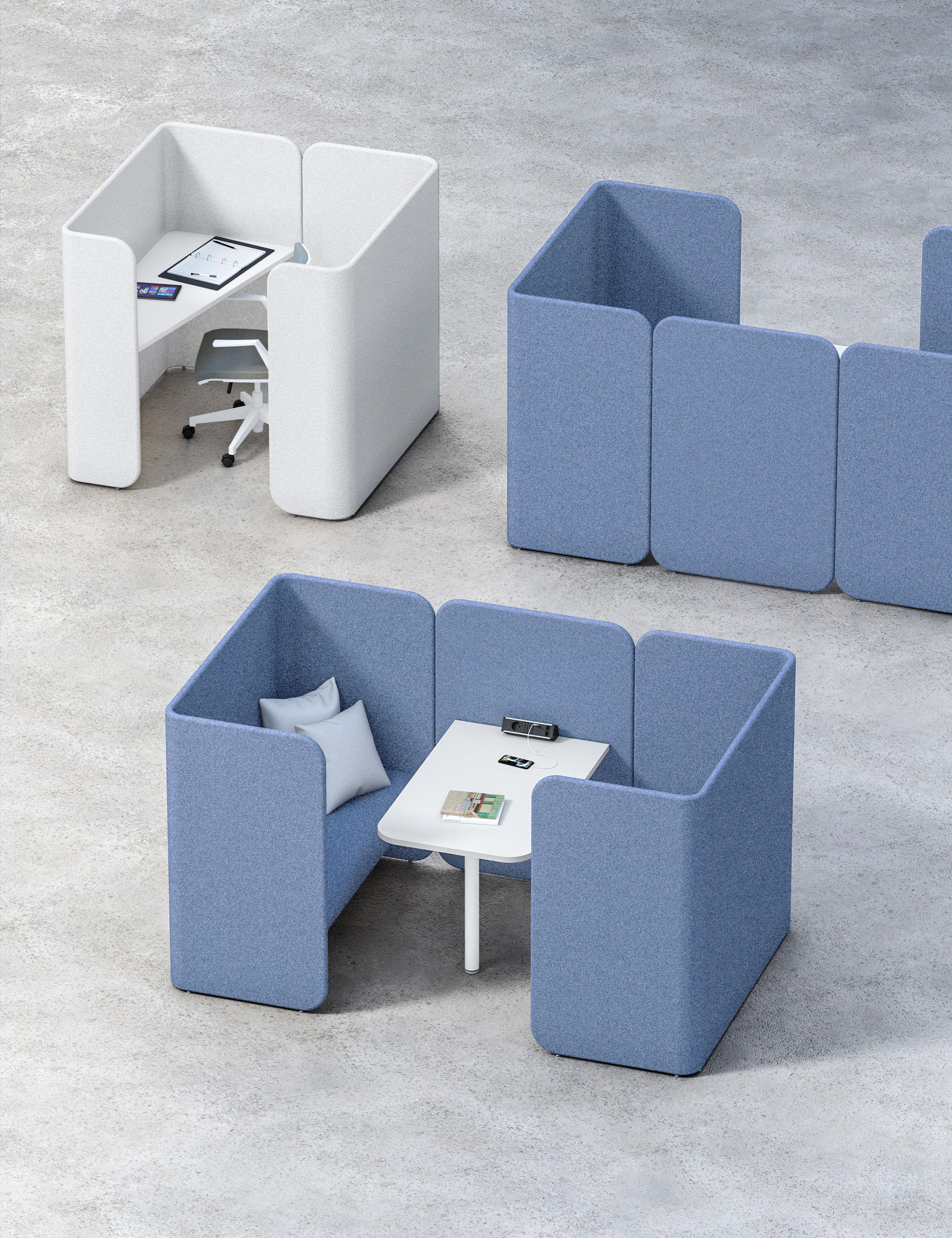 办公屏风|屏风工作站|办公家具|华体（中国）家具|Hug Modular Pods 工作卡位