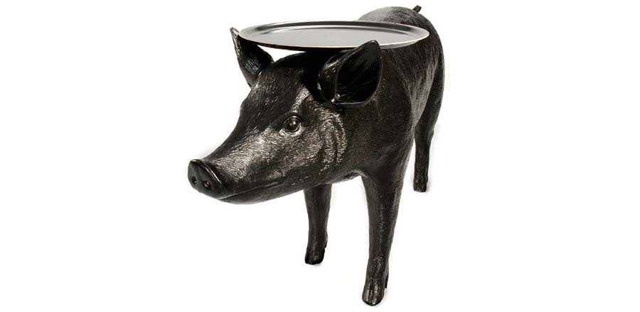 [华体app网页版 - 灯饰|台灯|办公家具|华体（中国）家具|荷兰 Moooi Pig Table 黑豬邊桌]