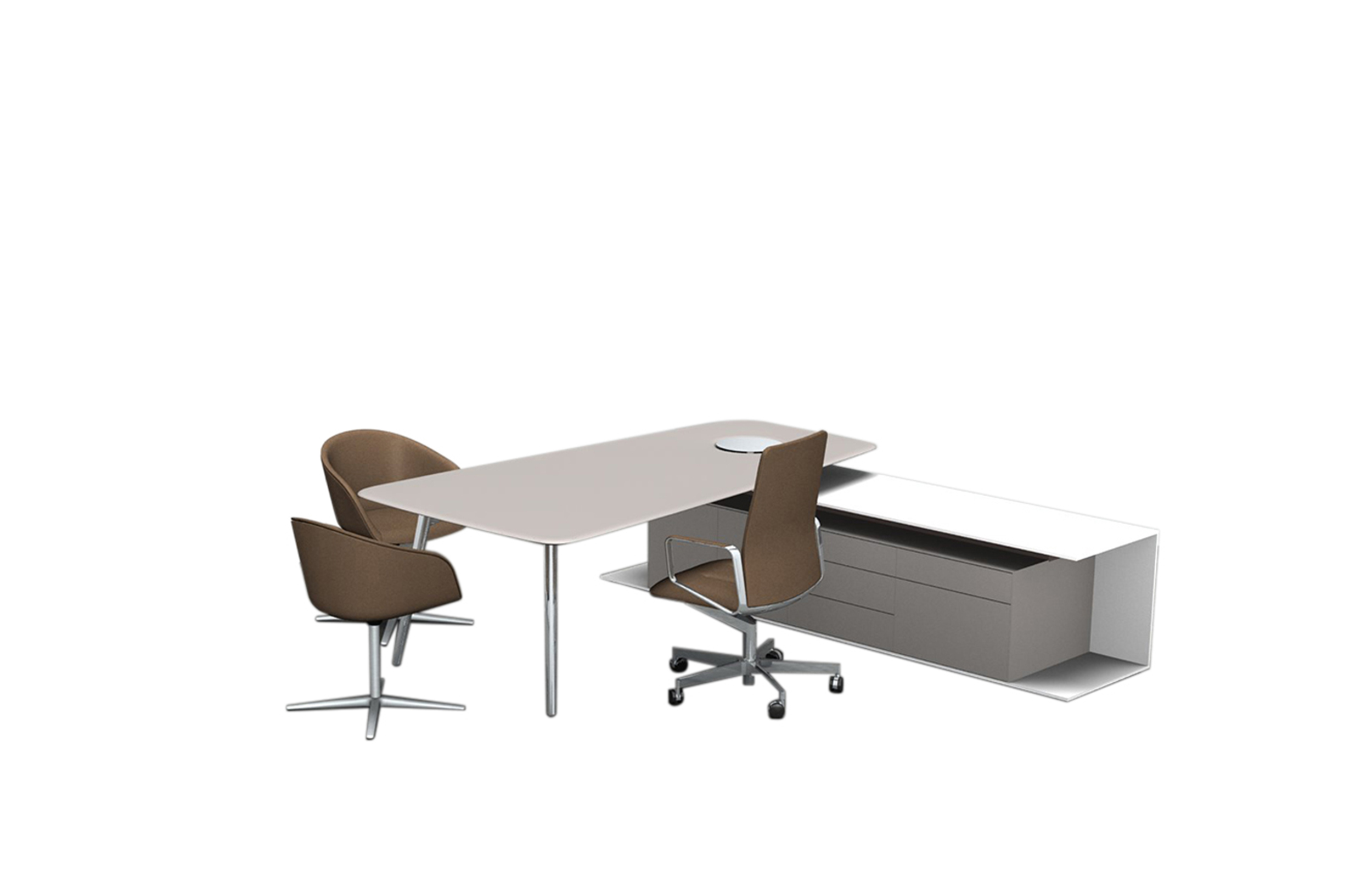[办公台|时尚大班台|办公家具|华体（中国）家具|KEYPIECE COMMUNICATION DESK.大班台]