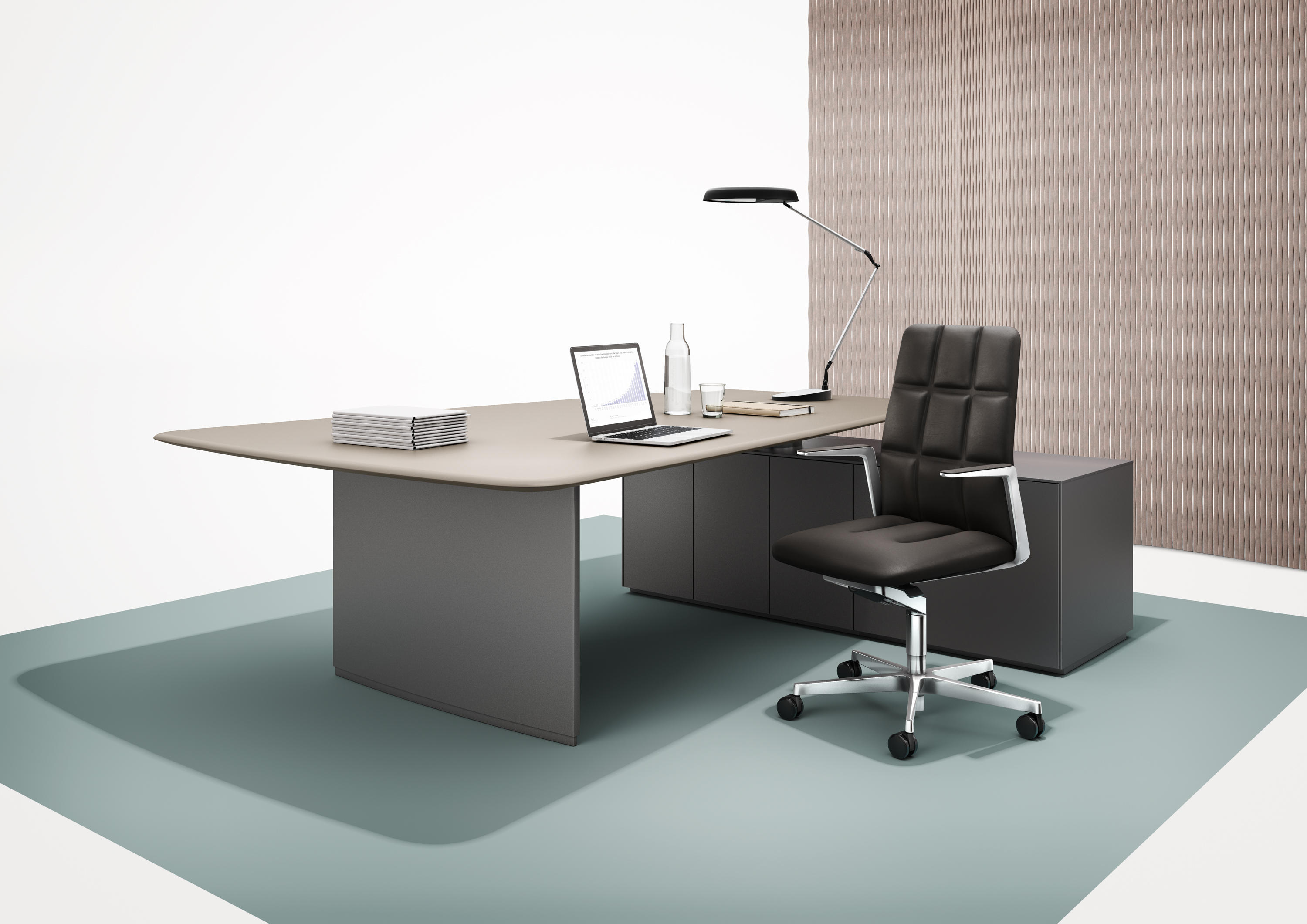 办公台|时尚大班台|办公家具|华体（中国）家具|KEYPIECE COMMUNICATION DESK.大班台