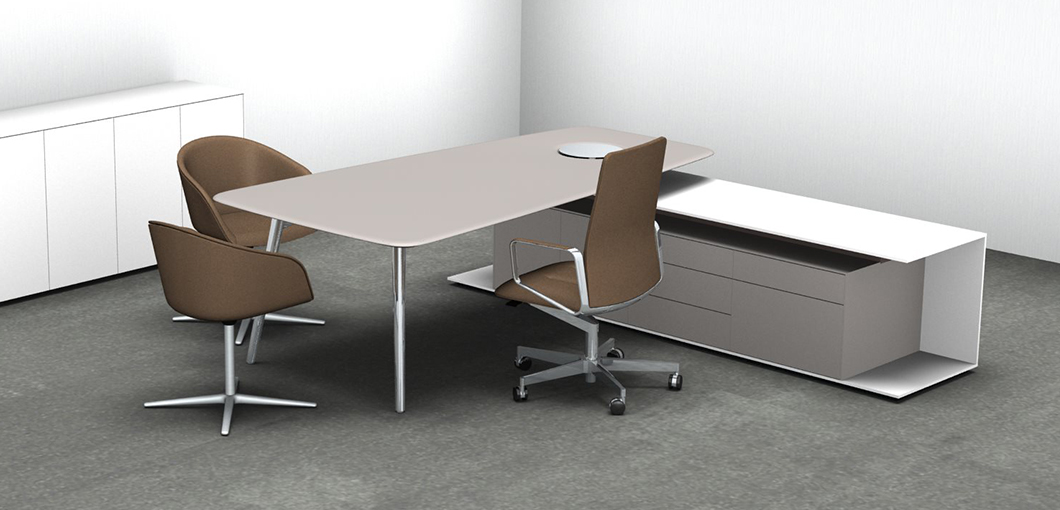 办公台|时尚大班台|办公家具|华体（中国）家具|KEYPIECE COMMUNICATION DESK.大班台