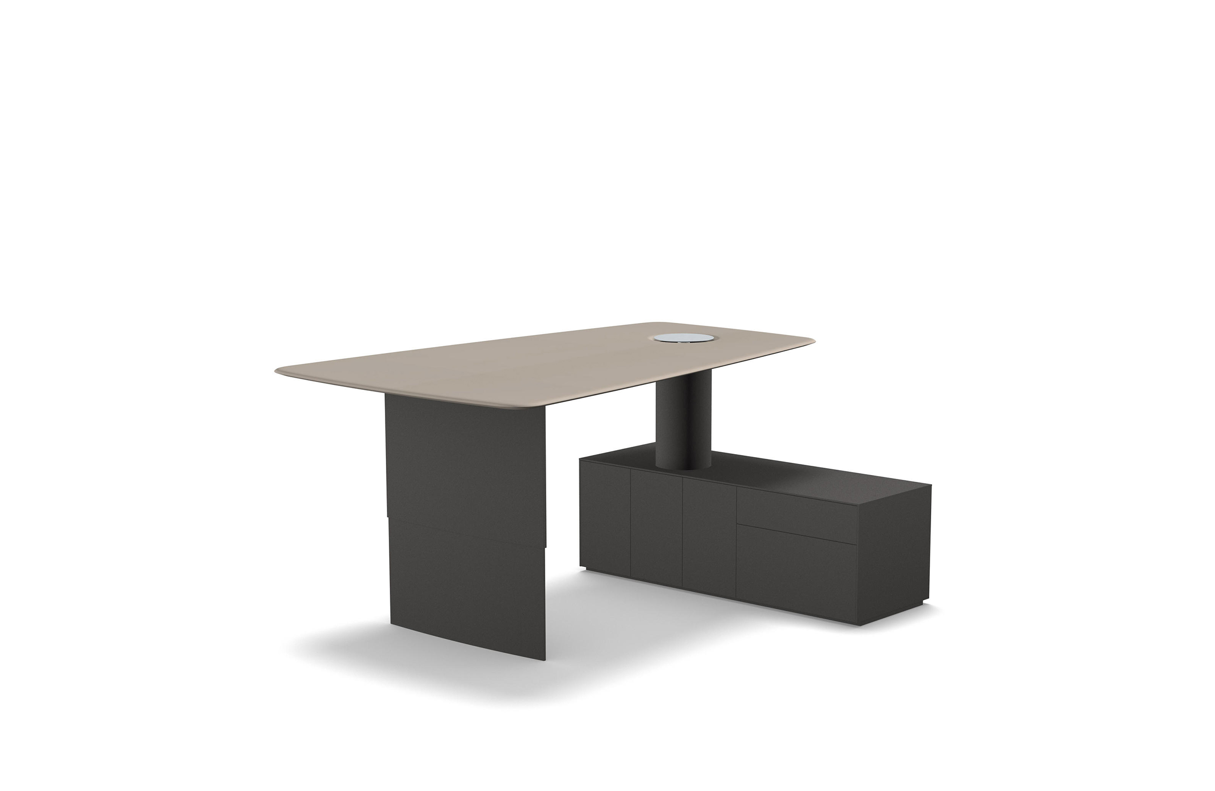 办公台|时尚大班台|办公家具|华体（中国）家具|KEYPIECE COMMUNICATION DESK.大班台