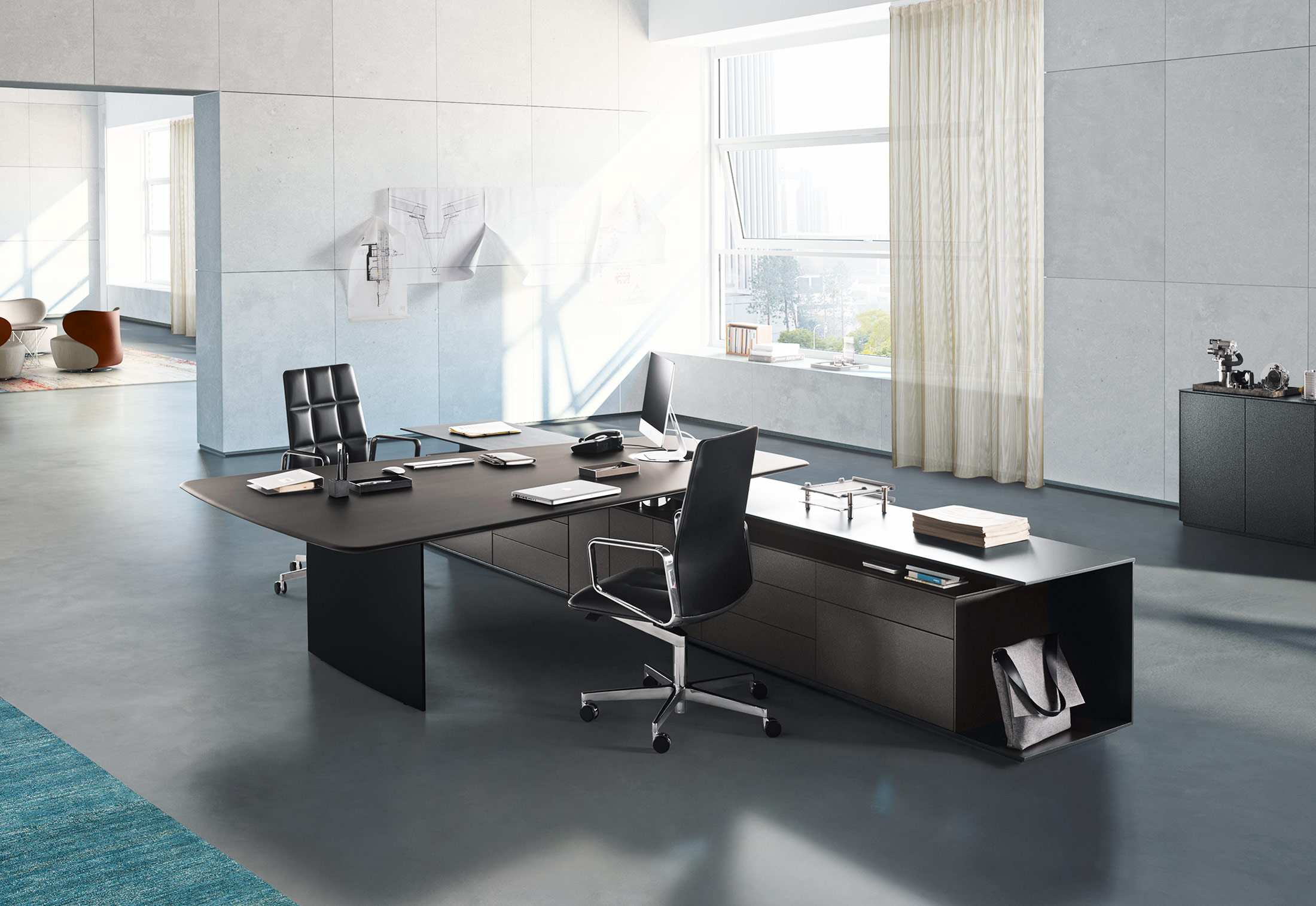 办公台|时尚大班台|办公家具|华体（中国）家具|KEYPIECE COMMUNICATION DESK.大班台