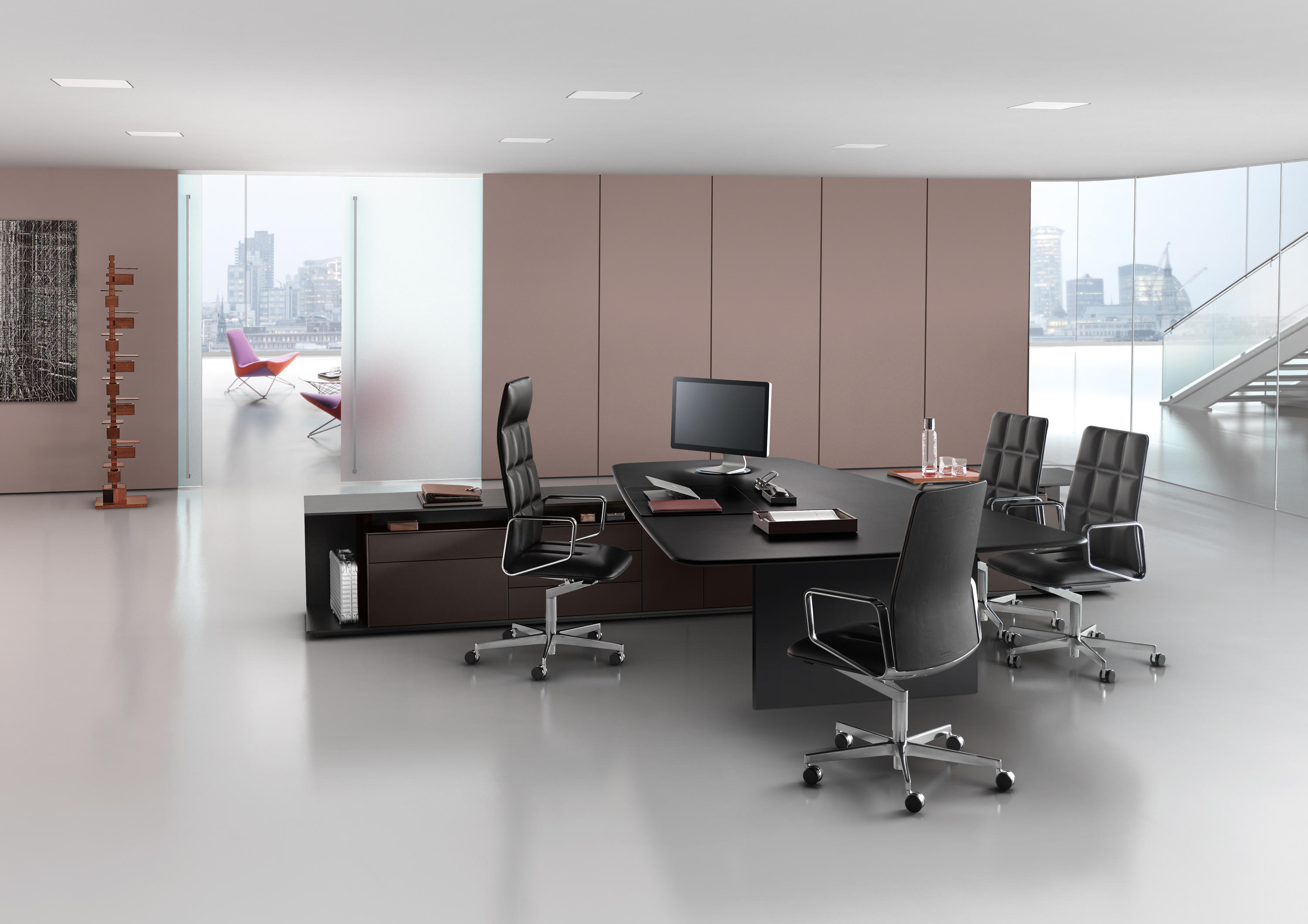 办公台|时尚大班台|办公家具|华体（中国）家具|KEYPIECE COMMUNICATION DESK.大班台