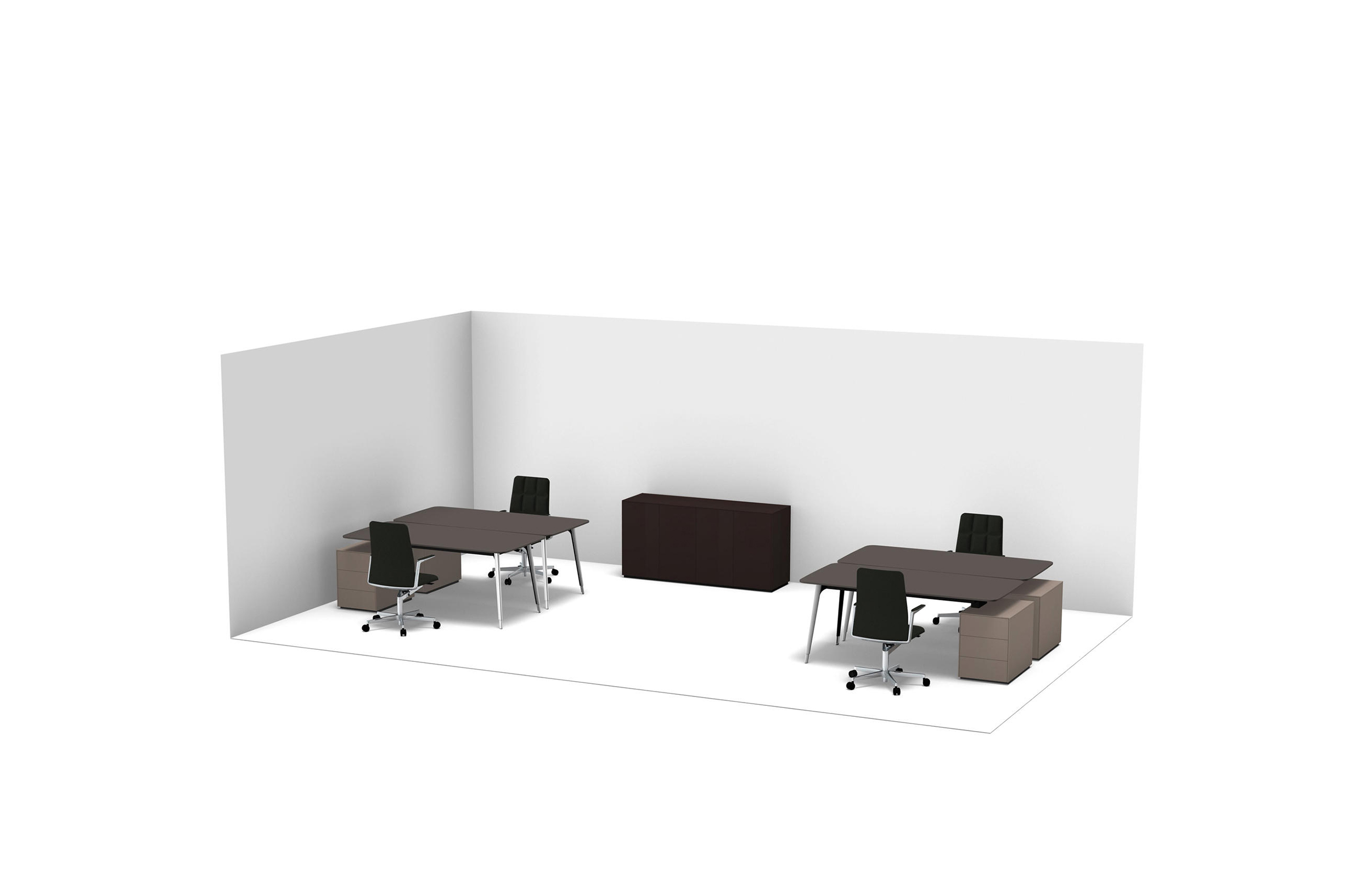 办公台|时尚中班台|办公家具|华体（中国）家具|KEYPIECE MANAGEMENT DESK.独立班台