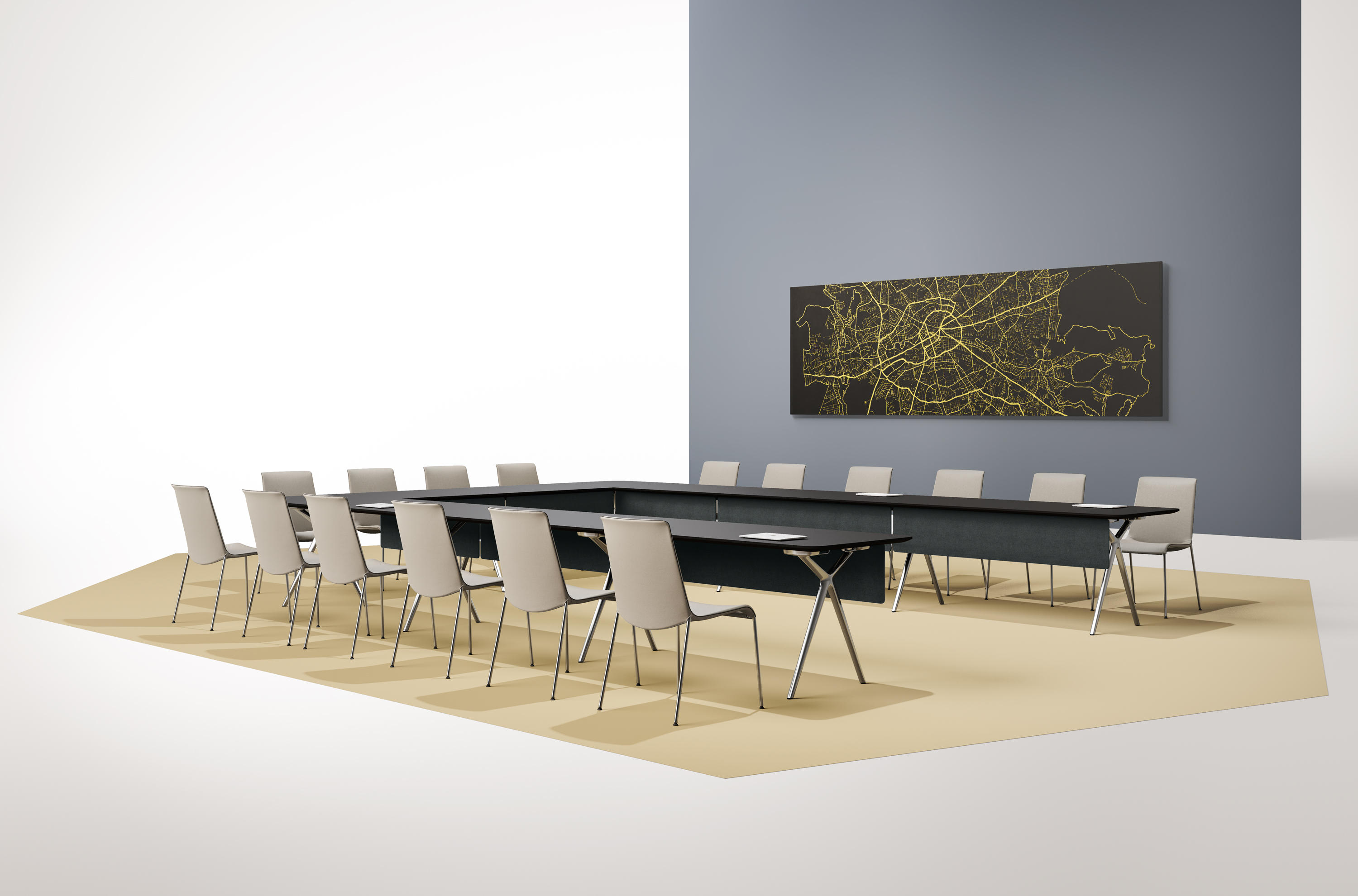 会议台|实木会议台|办公家具|华体（中国）家具|ConferenceX-组合会议台