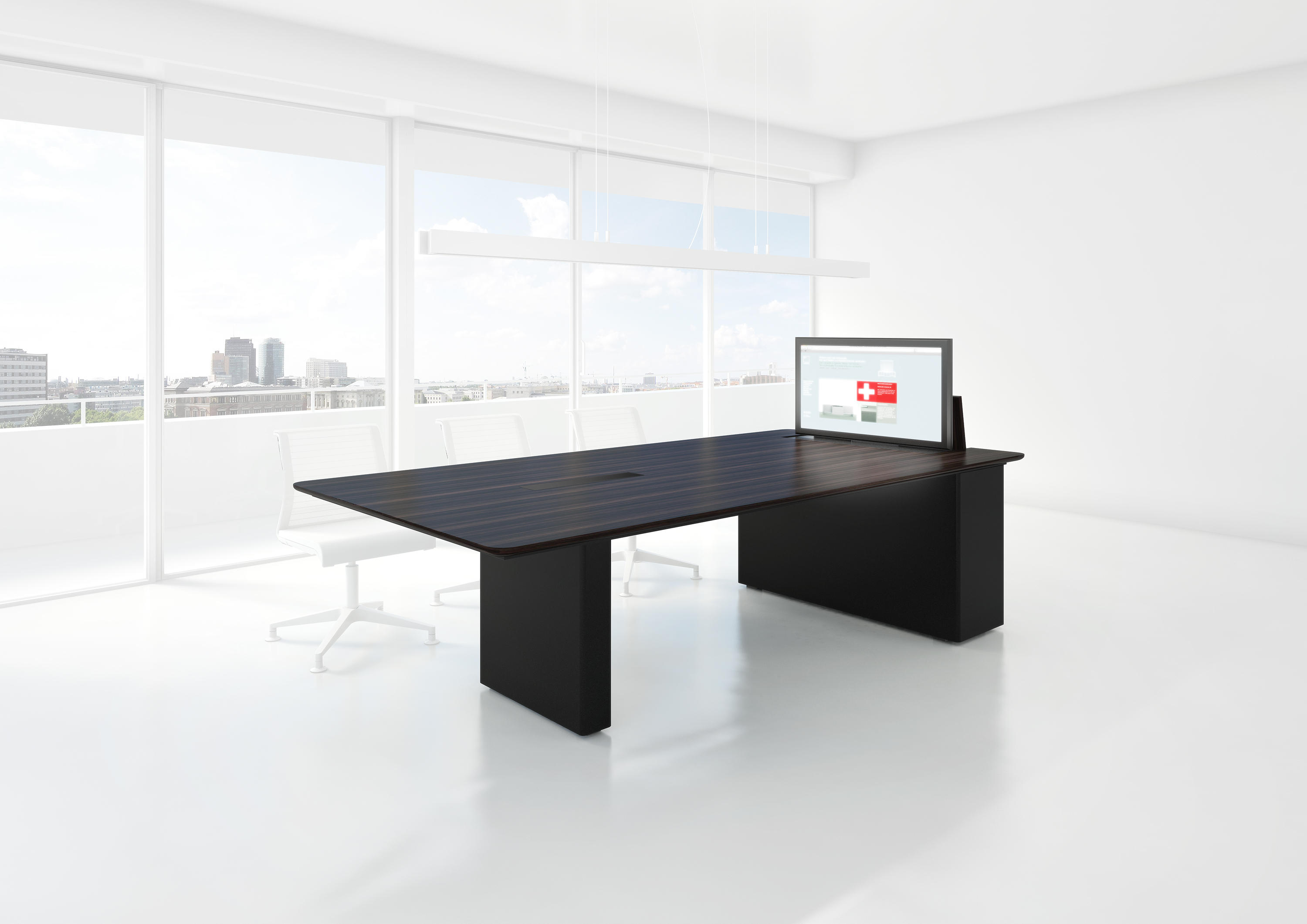 HUB视频系统|HUB视频应用|办公家具|华体（中国）家具|X6视频会议系统桌