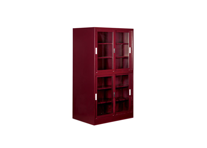 图书馆家具|古籍柜|办公家具|上下玻璃移门古藉书柜|古藉柜 CG-W7810-1